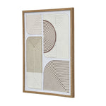 Geometric Canvas Wall Painting (Beige & Cream)