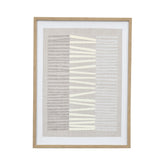 Geometric Lines Canvas Wall Painting (Beige & Cream)