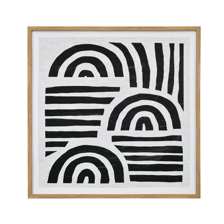 Geometric Canvas Wall Painting (Black & White)