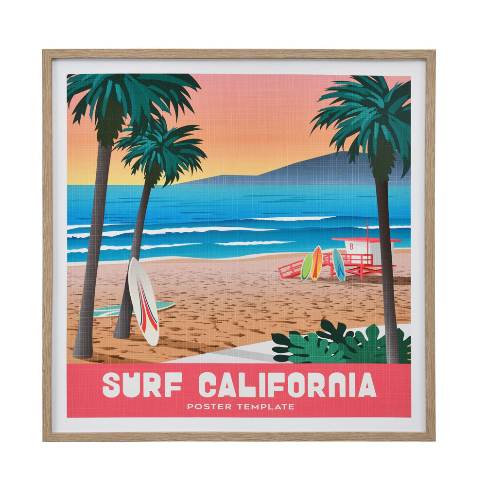 Ocean Beach California Canvas Wall Painting (Multicolor)