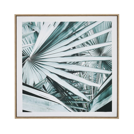 Palm Leaf Canvas Wall Painting (Green)