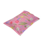 Floral Microfiber Double Bedsheet With 2 Pillow Covers (Pink)