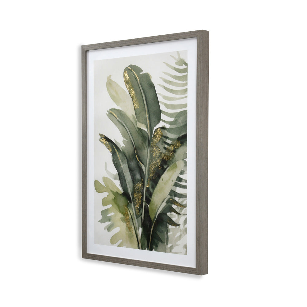 Banana Leaf Canvas Wall Painting (Green)