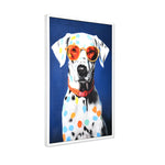 Dog With Glasses Canvas Wall Painting (Multicolor)