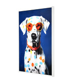 Dog With Glasses Canvas Wall Painting (Multicolor)