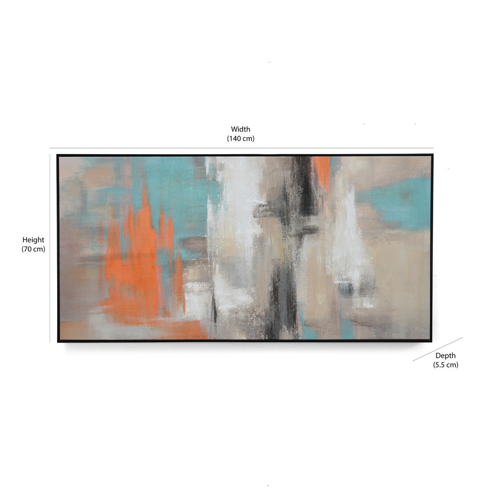 Abstract Canvas Wall Painting (Multicolor)