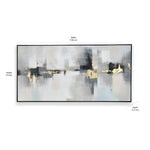 Abstract Canvas Wall Painting (Grey & Gold)