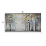 Tall Trees Canvas Wall Painting (Grey)