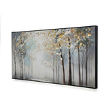 Tall Trees Canvas Wall Painting (Grey)