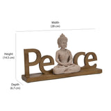 Decorative Buddha Peace Polyresin Showpiece (Sand)