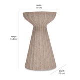 Ribbed Polyresin Large Candle Holder (Sand)