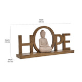 Decorative Buddha Hope Polyresin Showpiece (Sand)