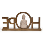 Decorative Buddha Hope Polyresin Showpiece (Sand)