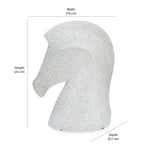 Horse Head Polyresin Showpiece 25 cm (White)