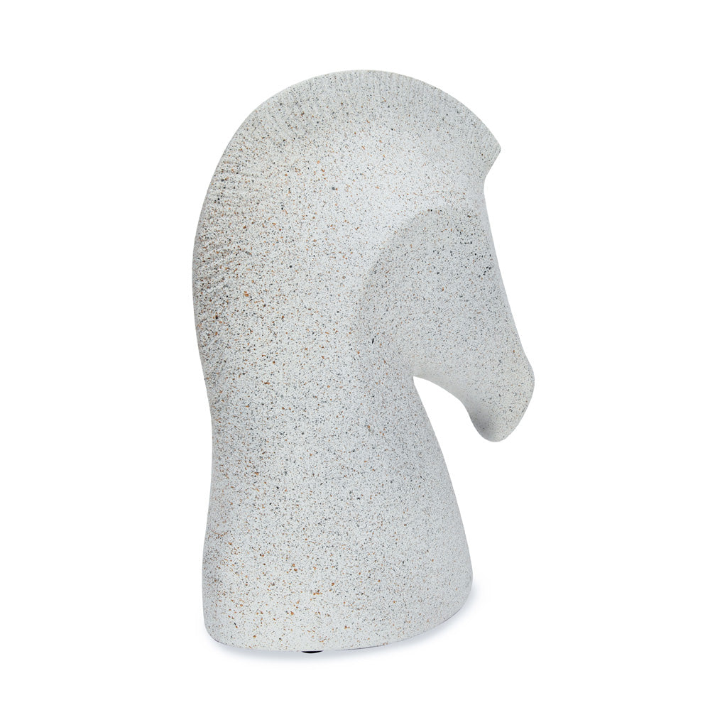 Horse Head Polyresin Showpiece 25 cm (White)