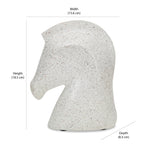 Horse Head Polyresin Showpiece 18.5 cm (White)