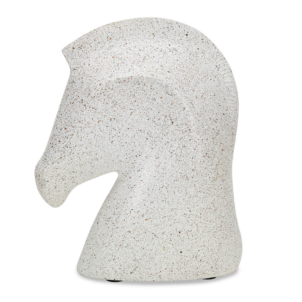 Horse Head Polyresin Showpiece 18.5 cm (White)