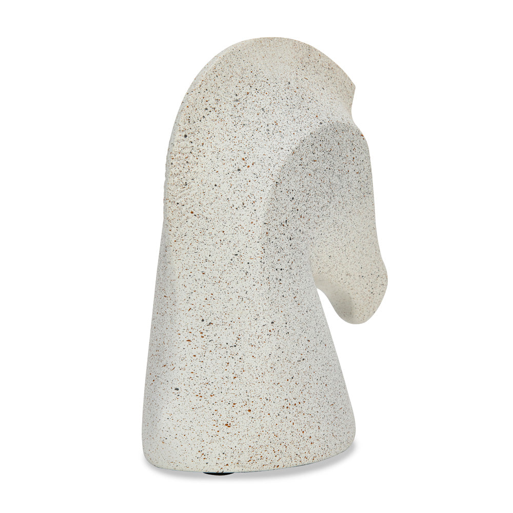 Horse Head Polyresin Showpiece 18.5 cm (White)