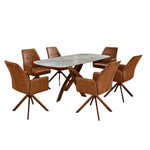 Polaris 6 Seater Dining Set (Brown)