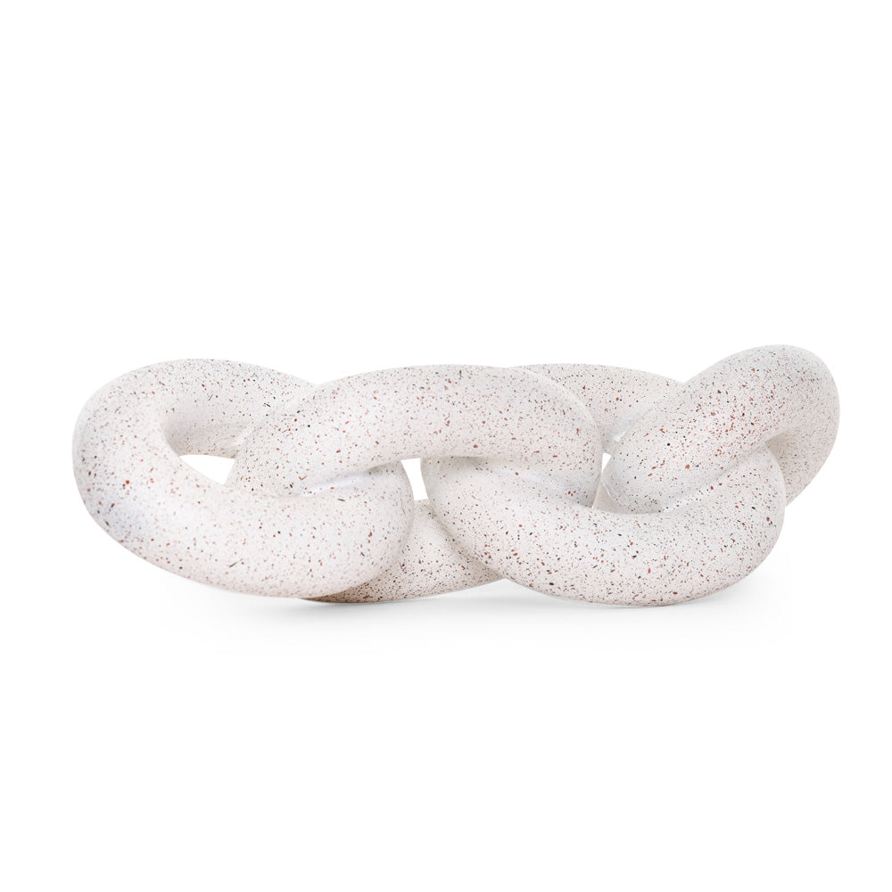 Chain Polyresin Decorative Showpiece (White)