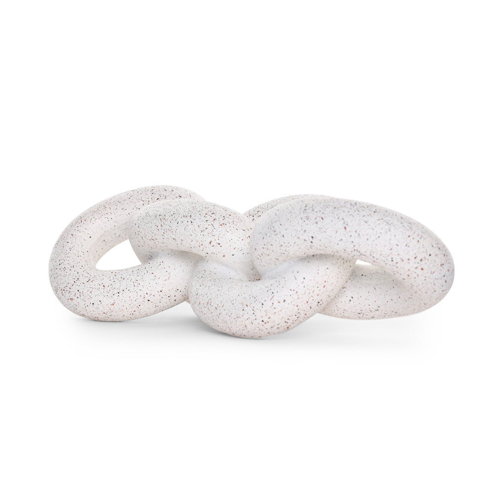 Chain Polyresin Decorative Showpiece (White)