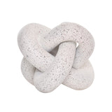 Abstract Loop Polyresin Decorative Showpiece (White)