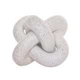 Abstract Loop Polyresin Decorative Showpiece (White)