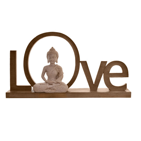 Decorative Buddha Love Polyresin Showpiece (Sand)