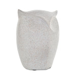 Owl Face Polyresin Showpiece (White)