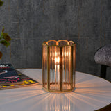 Nilkamal Round Arches Metal Glass Candle - 01