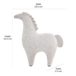 Lama Decorative Polyresin Animal Showpiece (White)