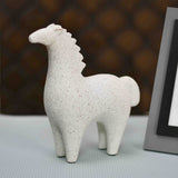 Nilkamal Lama Decorative Polyresin Animal Showpiece White