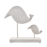 Nilkamal Mom And Baby Bird Polyresin Showpiece White