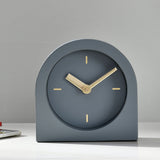 Nilkamal Round With Arch Shape Wooden Mdf Table Clock Grey