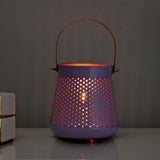 Decorative Modern Trapeze Metal Lantern (Lavender)