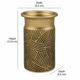 Multipurpose Metal Tumbler Toothbrush Holder (Antique Gold)