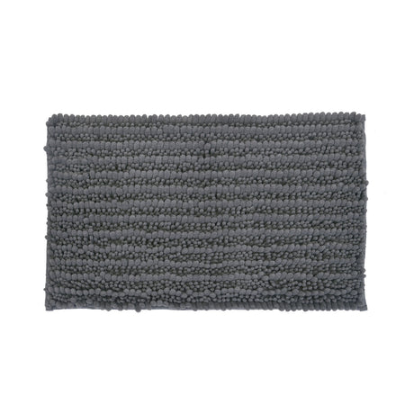 Rectangular Polyester 16" x 24" Bath Mat (Grey)