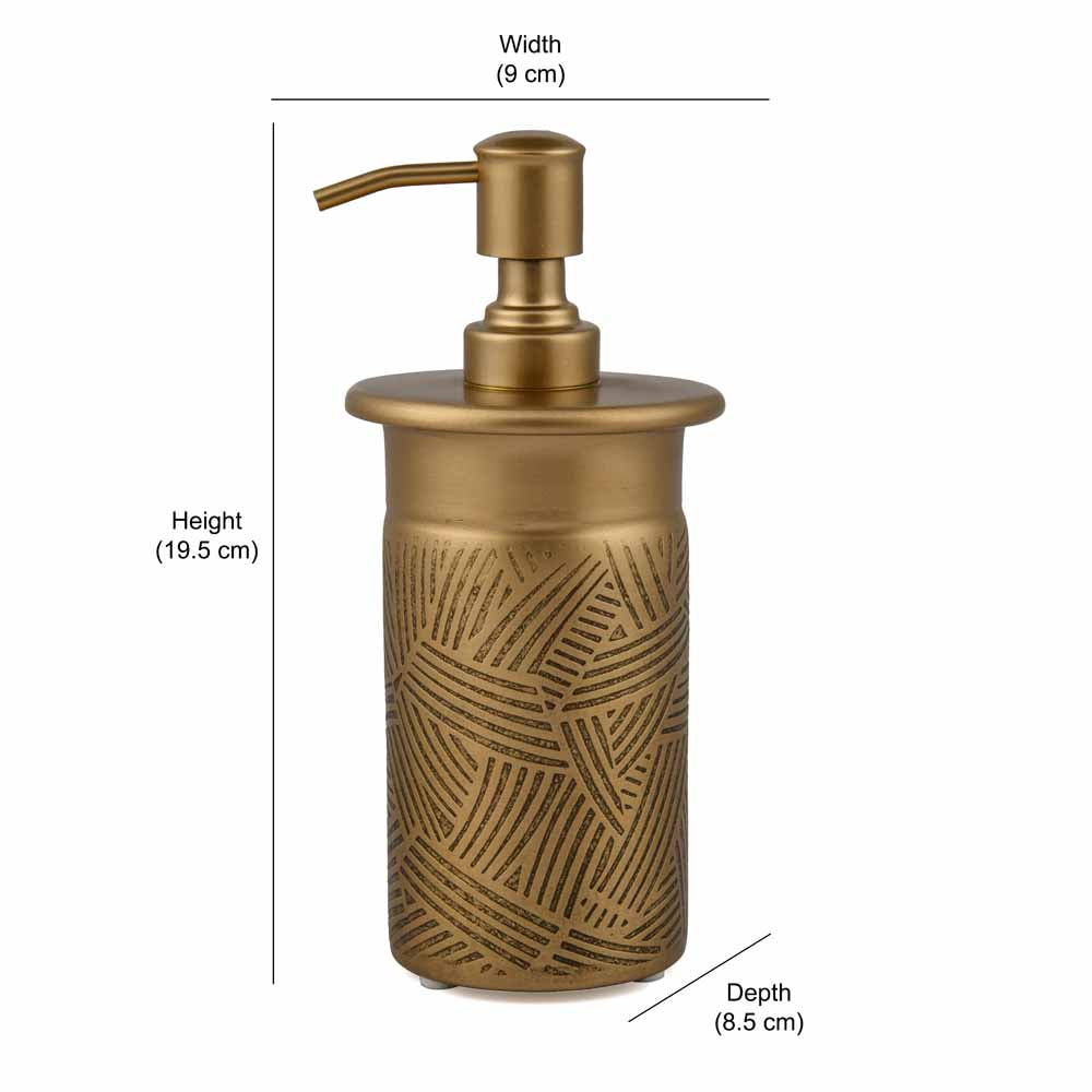 Multipurpose Metal Liquid Soap and Lotion Dispenser (Antique Gold)