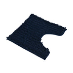 Chenille Polyester Bath Mat and Contour Set (Blue)