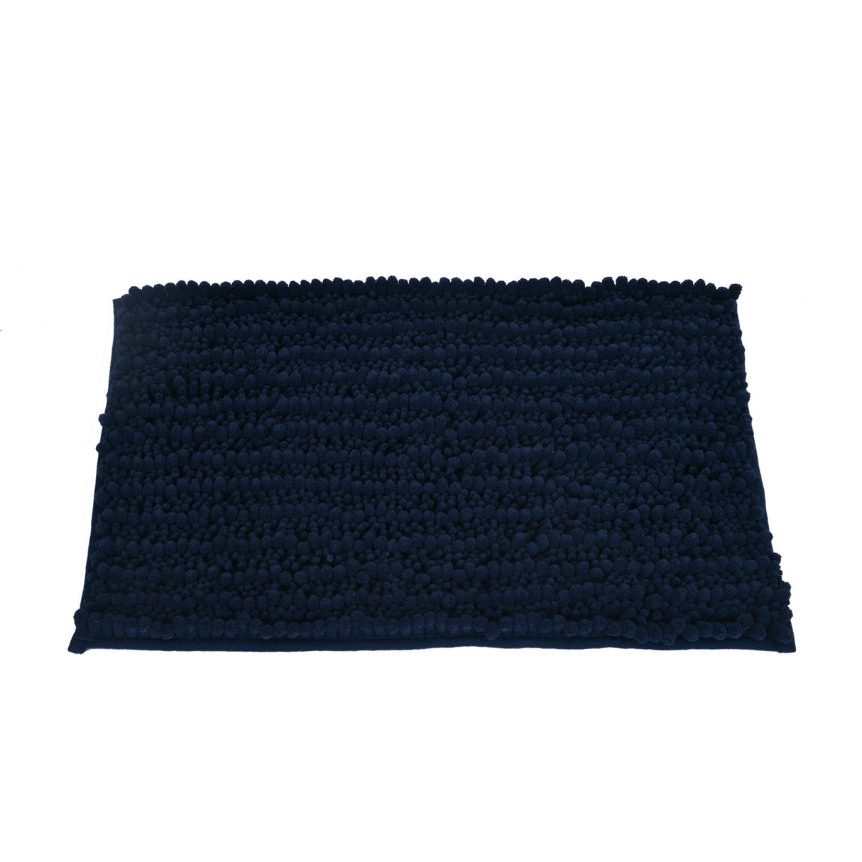 Chenille Polyester Bath Mat and Contour Set (Blue)