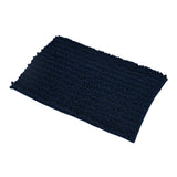 Chenille Polyester Bath Mat and Contour Set (Blue)