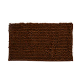 Chenille Polyester Bath Mat and Contour Set (Brown)