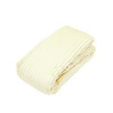 Fluted Flannel Polyester Single Blanket (Cream)