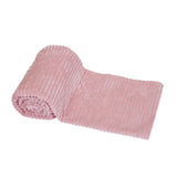 Fluted Flannel Polyester Double Blanket (Pink)