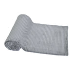 Fluted Flannel Polyester Single Blanket (Grey)