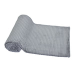 Fluted Flannel Polyester Double Blanket (Grey)