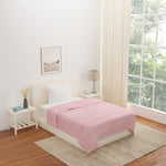 Fluted Flannel Polyester Single Blanket (Pink)