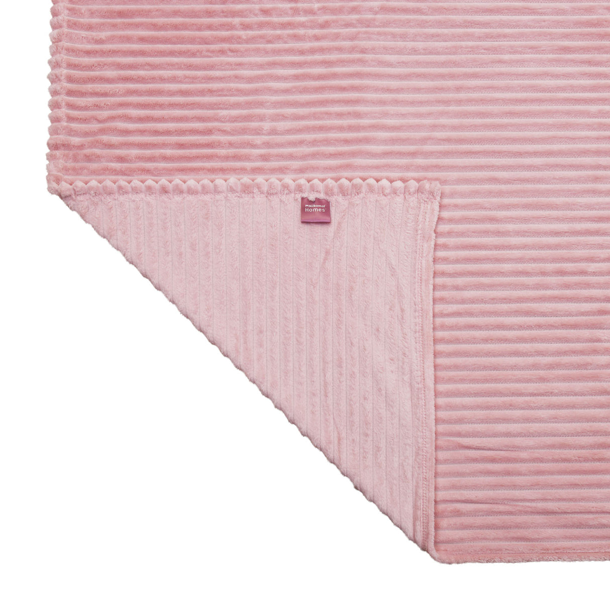 Fluted Flannel Polyester Single Blanket (Pink)