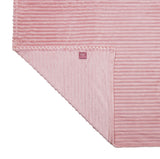 Fluted Flannel Polyester Single Blanket (Pink)