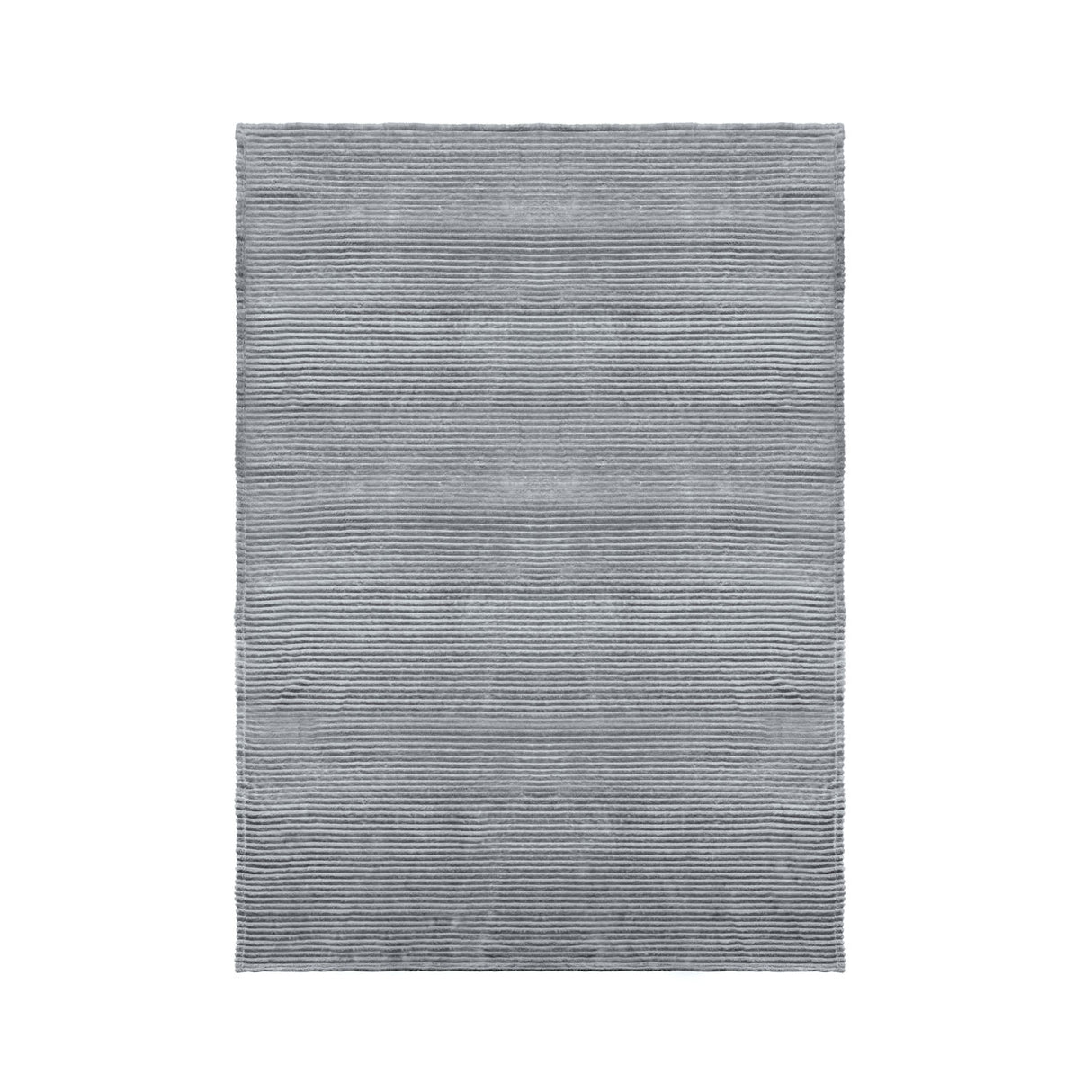 Fluted Flannel Polyester Double Blanket (Grey)